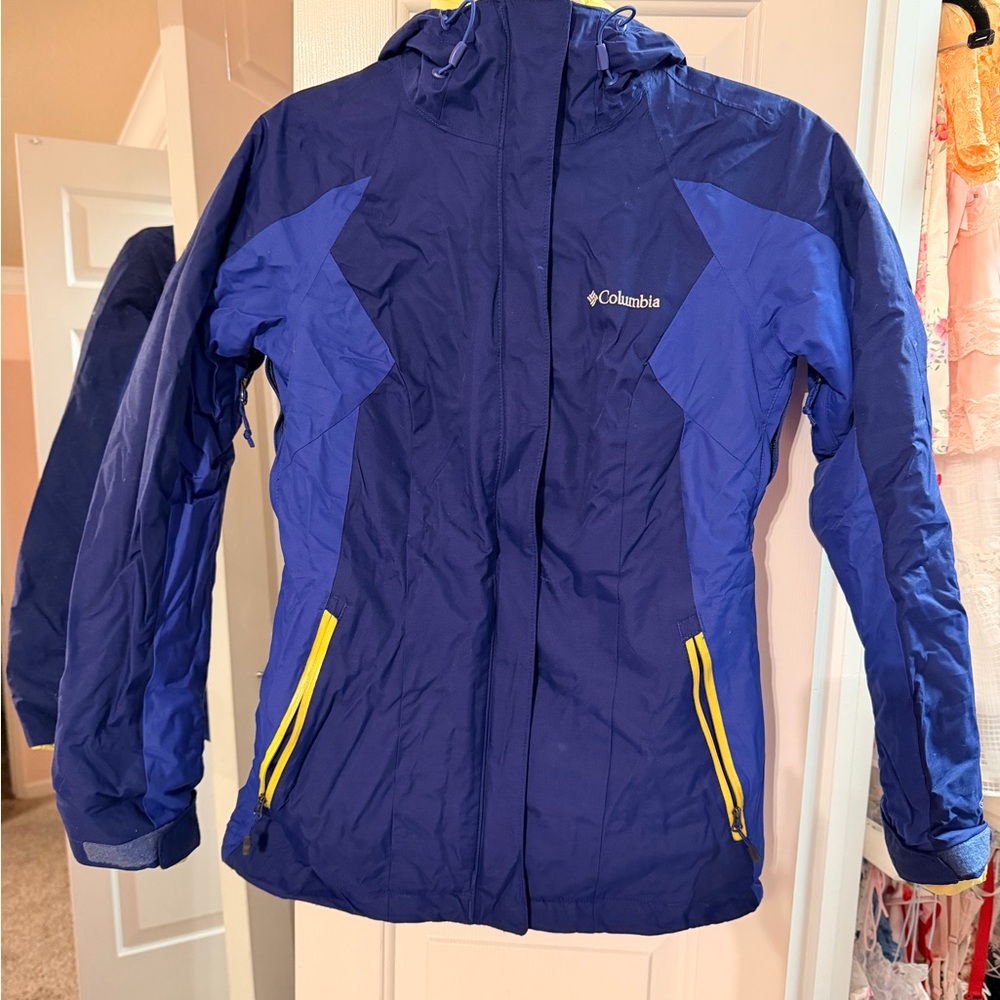 Columbia Navy and Royal Blue Snow Coat